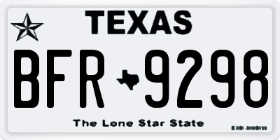 TX license plate BFR9298