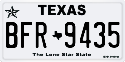 TX license plate BFR9435