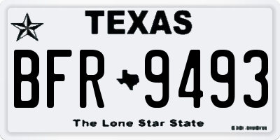 TX license plate BFR9493