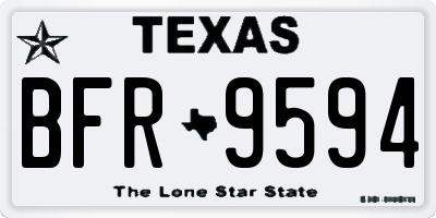 TX license plate BFR9594