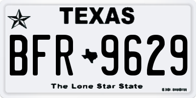 TX license plate BFR9629