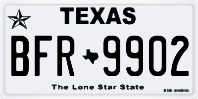 TX license plate BFR9902