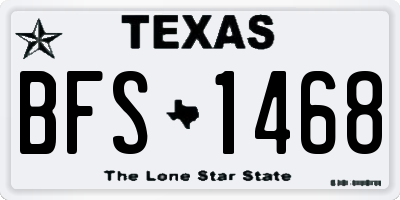 TX license plate BFS1468