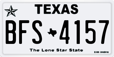 TX license plate BFS4157
