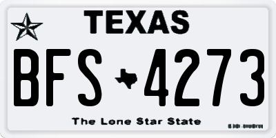 TX license plate BFS4273