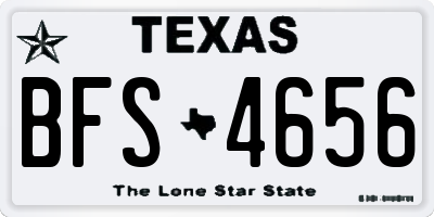 TX license plate BFS4656