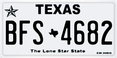 TX license plate BFS4682