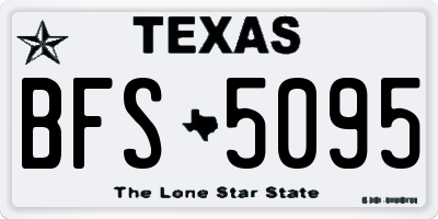 TX license plate BFS5095