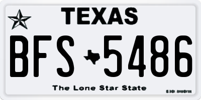 TX license plate BFS5486