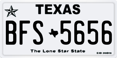 TX license plate BFS5656