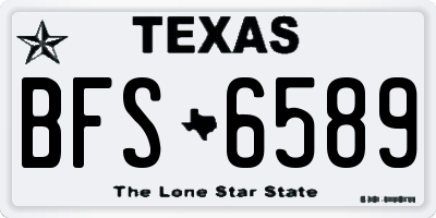 TX license plate BFS6589