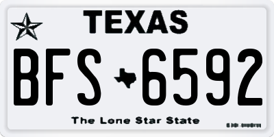 TX license plate BFS6592