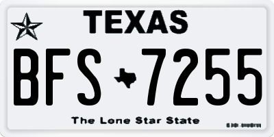 TX license plate BFS7255