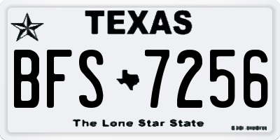 TX license plate BFS7256
