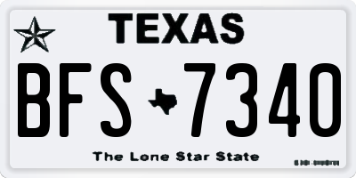 TX license plate BFS7340