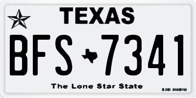 TX license plate BFS7341