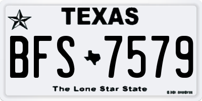 TX license plate BFS7579