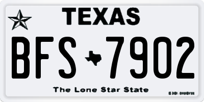 TX license plate BFS7902