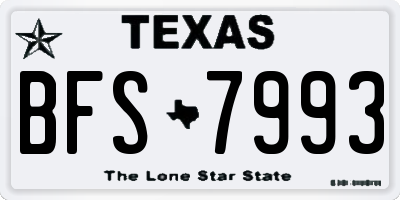 TX license plate BFS7993