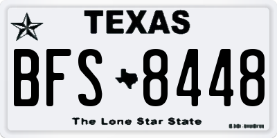TX license plate BFS8448