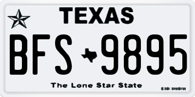 TX license plate BFS9895