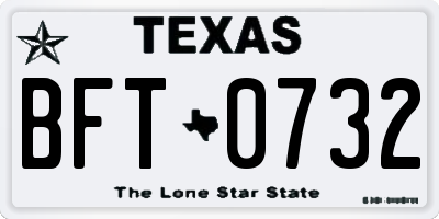 TX license plate BFT0732