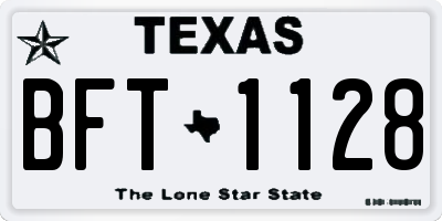 TX license plate BFT1128