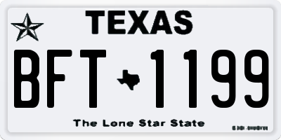 TX license plate BFT1199