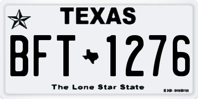 TX license plate BFT1276