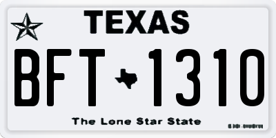 TX license plate BFT1310