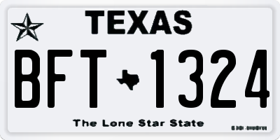 TX license plate BFT1324