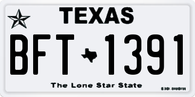 TX license plate BFT1391