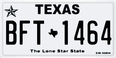 TX license plate BFT1464