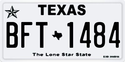 TX license plate BFT1484