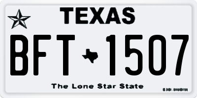 TX license plate BFT1507