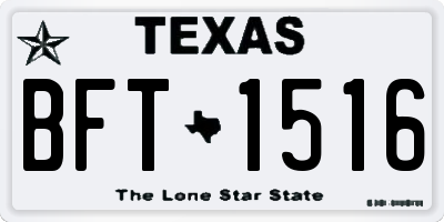 TX license plate BFT1516