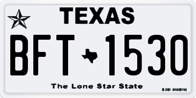 TX license plate BFT1530