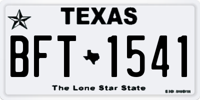TX license plate BFT1541