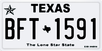TX license plate BFT1591