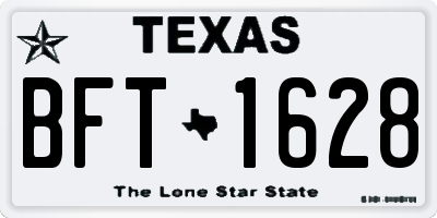 TX license plate BFT1628