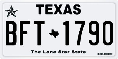 TX license plate BFT1790