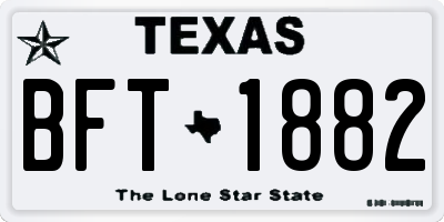TX license plate BFT1882