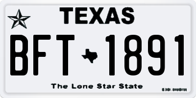 TX license plate BFT1891