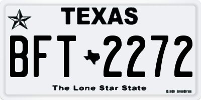 TX license plate BFT2272