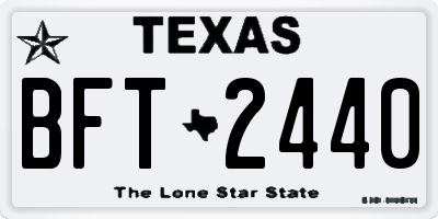 TX license plate BFT2440