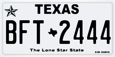 TX license plate BFT2444