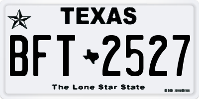 TX license plate BFT2527