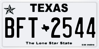 TX license plate BFT2544