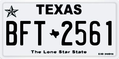 TX license plate BFT2561