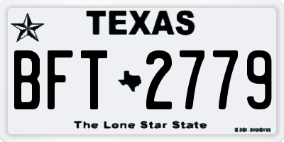 TX license plate BFT2779